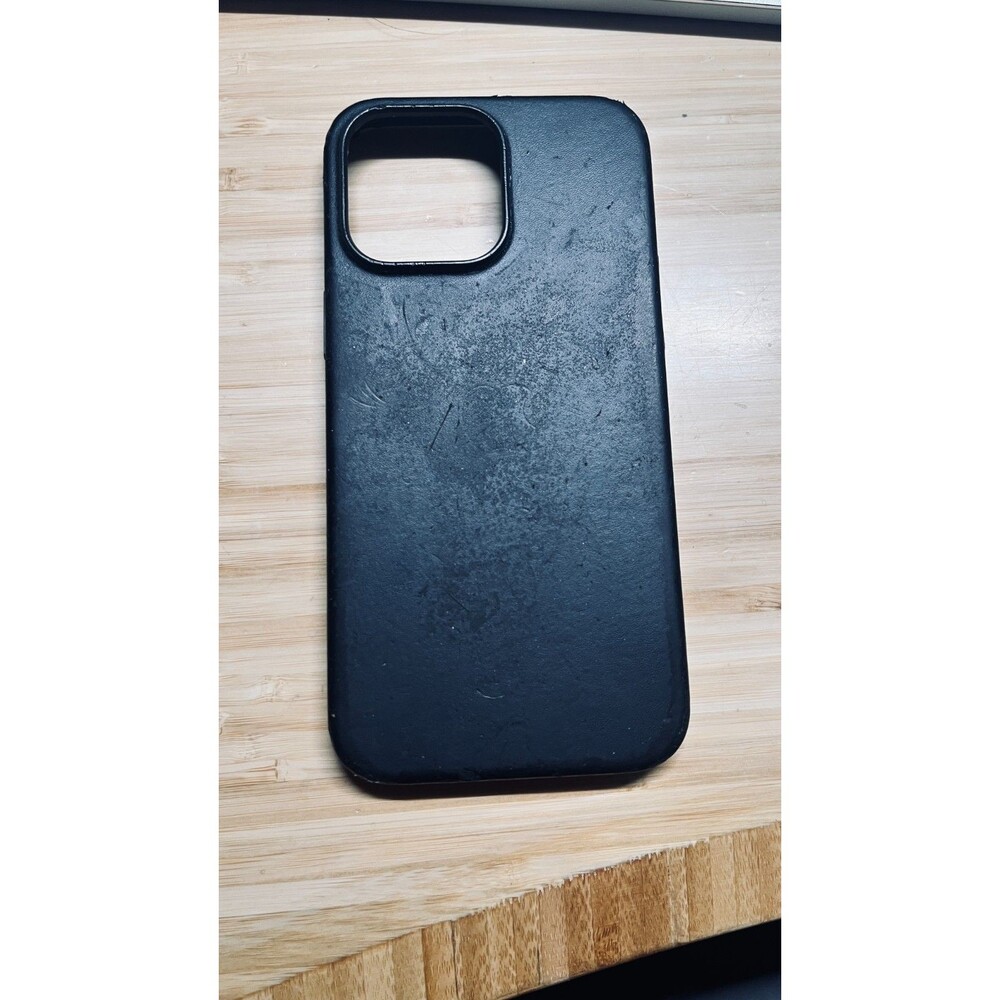 Leather Case for iPhone 14 Pro Max - Black, MagSafe Apple